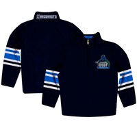 Youth Navy West Florida Argonauts Team Logo Quarter-Zip Pullover Sweatshirt