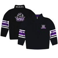 Youth Black Weber State Wildcats Team Logo Quarter-Zip Pullover Sweatshirt