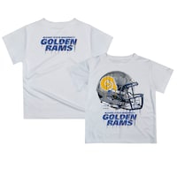 Youth White Albany State Golden Rams Team Logo Dripping Helmet T-Shirt