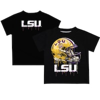 Youth Black LSU Tigers Team Logo Dripping Helmet T-Shirt