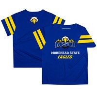 Youth Blue Morehead State Eagles Team Logo Stripes T-Shirt