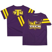 Youth Purple Tennessee Tech Golden Eagles Team Logo Stripes T-Shirt