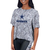 Women's Certo Navy Dallas Cowboys Cropped Turnout T-Shirt