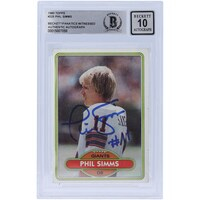 Phil Simms New York Giants Autographed 1980 Topps #225 Beckett Fanatics Witnessed Authenticated 10 Rookie Card