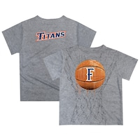 Infant Heather Gray Cal State Fullerton Titans Dripping Basketball T-Shirt