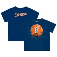 Infant Navy Cal State Fullerton Titans Dripping Basketball T-Shirt