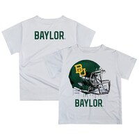 Youth White Baylor Bears Dripping Helmet T-Shirt