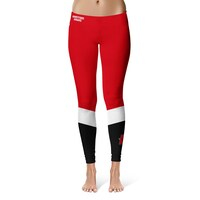 Women's Red/Black Hartford Hawks Ankle Color Block Yoga Leggings