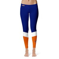 Women's Blue/Orange Lincoln Lions Ankle Color Block Yoga Leggings