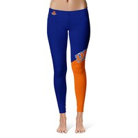 Women's Blue/Orange Lincoln Lions Letter Color Block Yoga Leggings