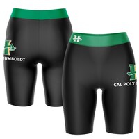 Women's Black/Green Humboldt State Jacks Logo Bike Shorts