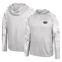 Men's Colosseum Gray/Realtree Camo Florida Gators Gulf Stream Raglan Long Sleeve Hooded T-Shirt
