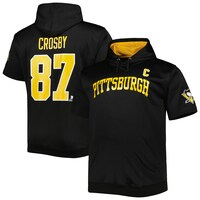 Men's Fanatics Branded Sidney Crosby Black Pittsburgh Penguins Big & Tall Captain Patch Name & Number Pullover Hoodie