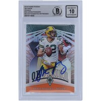 Aaron Rodgers Green Bay Packers Autographed 2018 Panini Phoenix QB Vision Orange #28 #48/49 Beckett Fanatics Witnessed Authenticated 10 Card