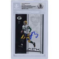 Aaron Rodgers Green Bay Packers Autographed 2019 Panini Black Silver #15 #26/35 Beckett Fanatics Witnessed Authenticated 10 Card