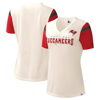 Women's Starter White Tampa Bay Buccaneers Kick Start V-Neck T-Shirt