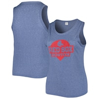 Women's Soft as a Grape Navy Boston Red Sox Plus Size High Neck Tri-Blend Tank Top