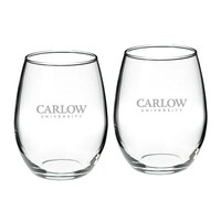 Carlow University Celtics 21oz. 2-Piece Stemless Wine Glass Set