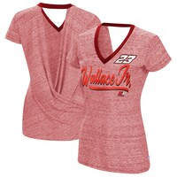 Women's Touch Heather Red Bubba Wallace Halftime Back Wrap T-Shirt