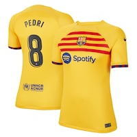 Women's Nike Pedri Yellow Barcelona 2022/23 Fourth Breathe Stadium Replica Player Jersey