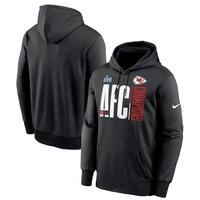 Men's Nike Black Kansas City Chiefs 2022 AFC Champions Iconic Therma Performance Pullover Hoodie