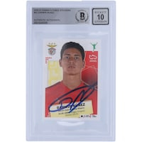 Darwin Núñez Benfica Autographed 2020-21 Panini Futebol Sticker #52 BAS Authenticated 10 Rookie Card