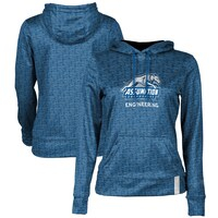 Women's ProSphere  Blue Assumption Greyhounds Engineering Name Drop Pullover Hoodie