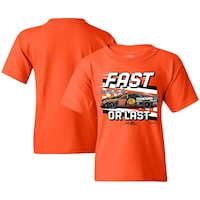 Youth Checkered Flag Orange Martin Truex Jr Fast Or Last T-Shirt