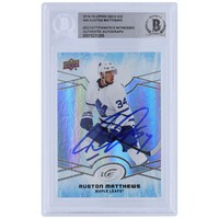 Auston Matthews Toronto Maple Leafs Autographed 2018-19 Upper Deck Ice #48 Beckett Fanatics Witnessed Authenticated Card