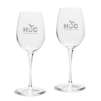 Houston Community College 12oz. Two-Piece Luigi Bormioli Titanium White Wine Glass Set