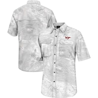 Men's Colosseum  White Virginia Tech Hokies Realtree Aspect Charter Full-Button Fishing Shirt
