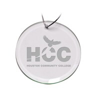 Houston Community College Primary Logo 3'' Round Glass Ornament
