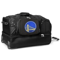 MOJO Golden State Warriors Black 27'' 2-Wheel Drop Bottom Rolling Duffel Bag