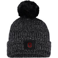 Women's Love Your Melon Black Ohio State Buckeyes Cuffed Knit Hat with Pom