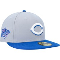 Men's New Era Gray/Blue Cincinnati Reds  Dolphin 59FIFTY Fitted Hat