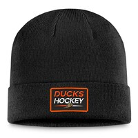 Men's Fanatics Branded  Black Anaheim Ducks Authentic Pro Cuffed Knit Hat