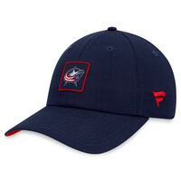 Men's Fanatics Branded  Navy Columbus Blue Jackets Authentic Pro Rink Adjustable Hat