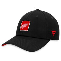 Men's Fanatics Branded  Black Detroit Red Wings Authentic Pro Rink Adjustable Hat