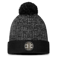 Women's Fanatics Branded  Black Boston Bruins Authentic Pro Road Cuffed Knit Hat with Pom