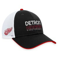 Men's Fanatics Branded  Black Detroit Red Wings Authentic Pro Rink Trucker Adjustable Hat