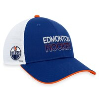Men's Fanatics Branded  Blue Edmonton Oilers Authentic Pro Rink Trucker Adjustable Hat