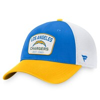 Men's Fanatics Branded Powder Blue/White Los Angeles Chargers Fundamentals Two-Tone Trucker Adjustable Hat