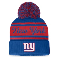 Women's Fanatics Branded Royal New York Giants Fundamentals Cuffed Knit Hat with Pom