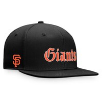 Men's Fanatics Branded Black San Francisco Giants Gothic Script Fitted Hat