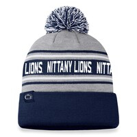 Men's Top of the World Heather Gray Penn State Nittany Lions Frigid Cuffed Knit Hat with Pom