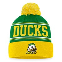 Men's Top of the World  Green Oregon Ducks Draft Cuffed Knit Hat with Pom