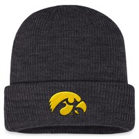 Men's Top of the World Charcoal Iowa Hawkeyes Sheer Cuffed Knit Hat