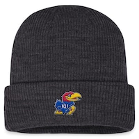 Men's Top of the World Charcoal Kansas Jayhawks Sheer Cuffed Knit Hat