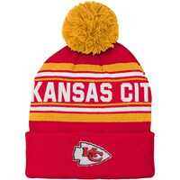 Preschool Red Kansas City Chiefs Jacquard Cuffed Knit Hat with Pom
