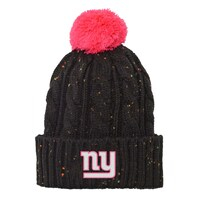 Youth Black New York Giants Nep Yarn Cuffed Knit Hat with Pom